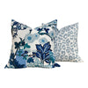Load image into Gallery viewer, Schumacher Outdoor Chang Mai Dragon Linen Pillow Blue, Teal. Accent Lumbar Pillow. Decorative cushion. Designer Pillows. Lumbar Pillow.