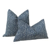 Load image into Gallery viewer, Thibaut Fawn Indoor Outdoor Pillow in Midnight. Outdoor Designer Pillows // High End Pillows // Navy Blue Modern Pillow // Lumbar Pillow