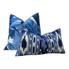 Thibaut Travelers Palm Pillow in Blue and White. Designer Pillows, Palm Leaf Cushion, High End Pillow Cover, Blue and White Pillow