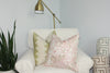 Load image into Gallery viewer, Thibaut Westmont Floral Pillow in Blush. Designer Pillows // Floral Pillows in Pink and Green // High End Linen Pillows // Euro Sham Cover