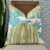 Thibaut Willow Tree Pillow in Turquoise. Designer Pillows, High End Pillows, Floral Turquoise and Green Lumbar Pillow, Euro Sham,