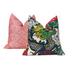 Thibaut High Plains Pillow in Coral. Designer Pillows, High End Pillows, Coral Pillow Cover, Zig Zag Accent Pillows, Lumbar Geometric Pillow