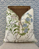 Katsura Pillow in Cream and Lavender. Designer Pillows, High End Floral Pillows, Euro Sham Cover, Decorative Lumbar Pillows, Bedroom Decor