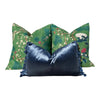 Load image into Gallery viewer, Katsura Pillow in Emerald Green. Designer Pillows, High End Floral Pillow Case, Euro Sham Cover, Accent Lumbar Pillows, Chinoiserie Pillows