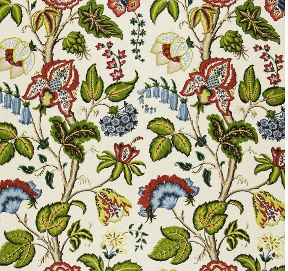 Schumacher Tree of Life Pillow Red, Green and Blue. Floral Lumbar Cover, Extra Long Lumbar Pillow, Designer Pillow cover, High End Pillows