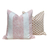 Thibaut Clipperton Stripe in Pink an White. Lumbar Geometric Pillow Cover, Euro Sham Covers in Red and Blue, Designer Pillows