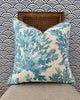 Load image into Gallery viewer, Thibaut Marine Coral Pillow Cover in Blue. Lumbar Coastal Pillow, Designer Beach House Pillow, Tropical Accent Pillow, Lumbar Throw Pillow