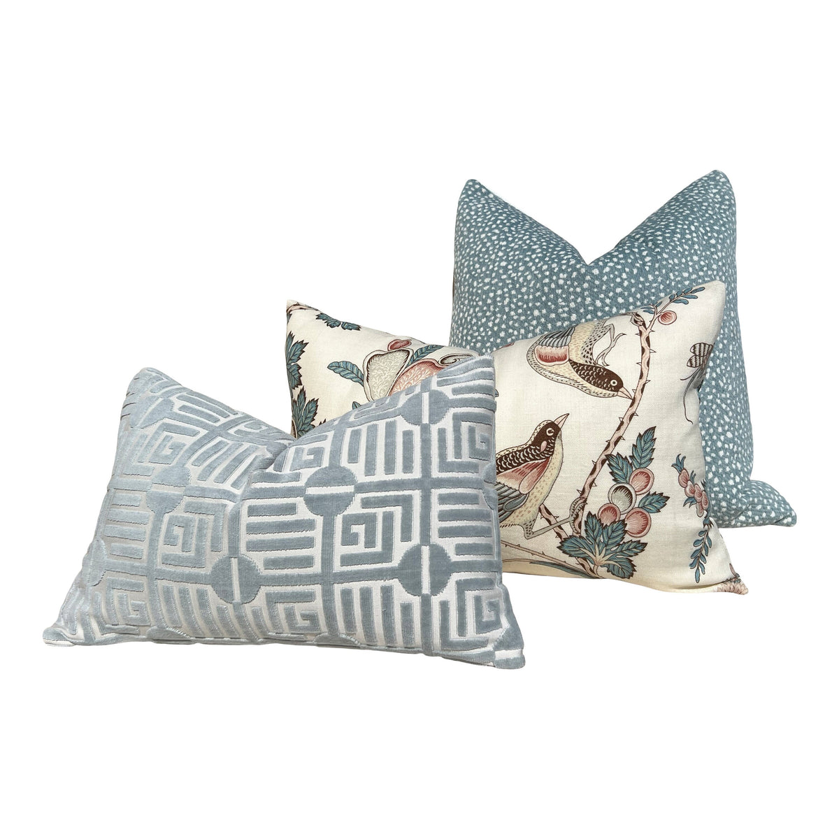 Schumacher Campagne Lumbar Decorative Pillow in Peacock, Rouge Color.