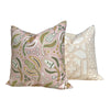 Load image into Gallery viewer, Schumacher Zanzibar Trellis Pillow in Blush. Designer Geometric Pillows, High End Pink Pillow Covers, Accent Throw Pillows, Euro Sham Cover