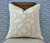 Schumacher Zanzibar Trellis Pillow in Blush. Designer Geometric Pillows, High End Pink Pillow Covers, Accent Throw Pillows, Euro Sham Cover