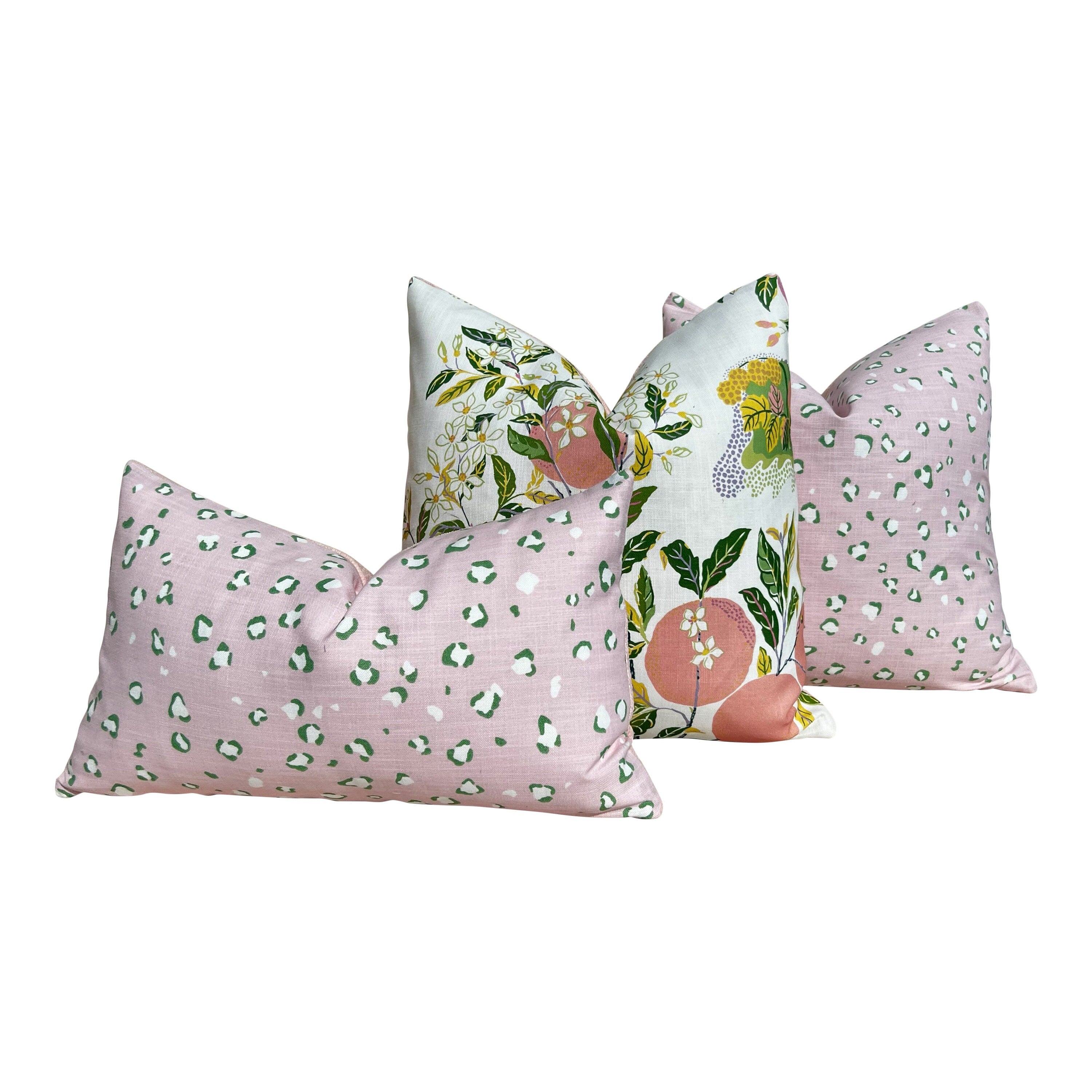 Indoor/Outdoor Schumacher Wild At Heart Pillow in Pink. Decorative lumbar Pillow, Designer Cushion Cover, Accent Pillow, Outdoor Pillow
