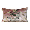 Load image into Gallery viewer, Schumacher Bixi Velvet Pillow in Rose Quartz. Dragon Velvet Pillows, Accent Decorative Pillow Cover, Chinoiserie Long Lumbar Pillow in Blush