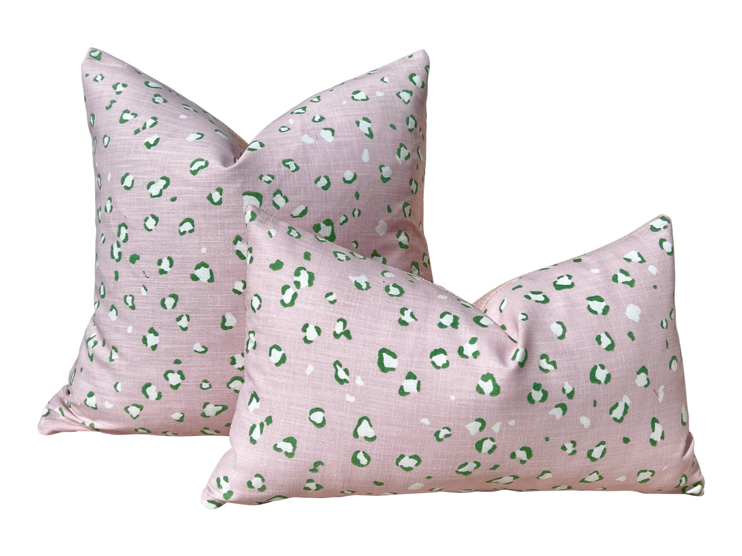Indoor/Outdoor Schumacher Wild At Heart Pillow in Pink. Decorative lumbar Pillow, Designer Cushion Cover, Accent Pillow, Outdoor Pillow