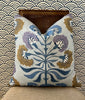 Load image into Gallery viewer, Thibaut Tybee Tree Pillow Lavender and Blue. Designer Botanical Pillows, Euro Sham Covers 26&quot;X26&quot;, Floral Pillow Blue Red, High End Pillow