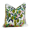 Schumacher Linen Citrus Garden Pillow in Lime. Designer Linen Pillow, Josef Frank Accent Pillow, Lemon Tree Pillow Cover, Schumacher Pillow