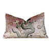 Load image into Gallery viewer, Schumacher Bixi Velvet Pillow in Rose Quartz. Dragon Velvet Pillows, Accent Decorative Pillow Cover, Chinoiserie Long Lumbar Pillow in Blush