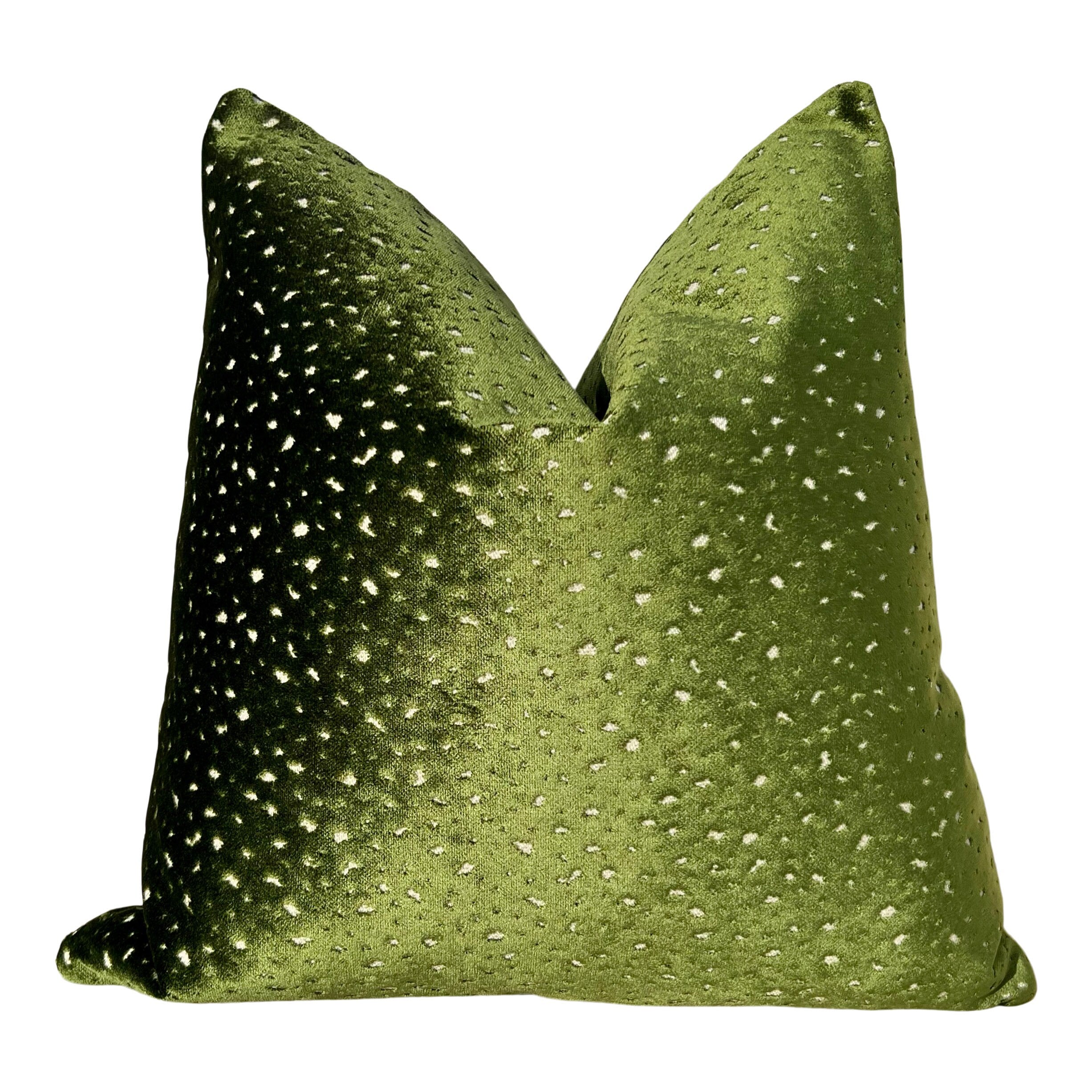 Designer Green Spotted Velvet Pillow. Accent Lumbar Animal Skin Pillow Designer Velvet Long Lumbar Pillow Decorative, Toss Throw Pillow