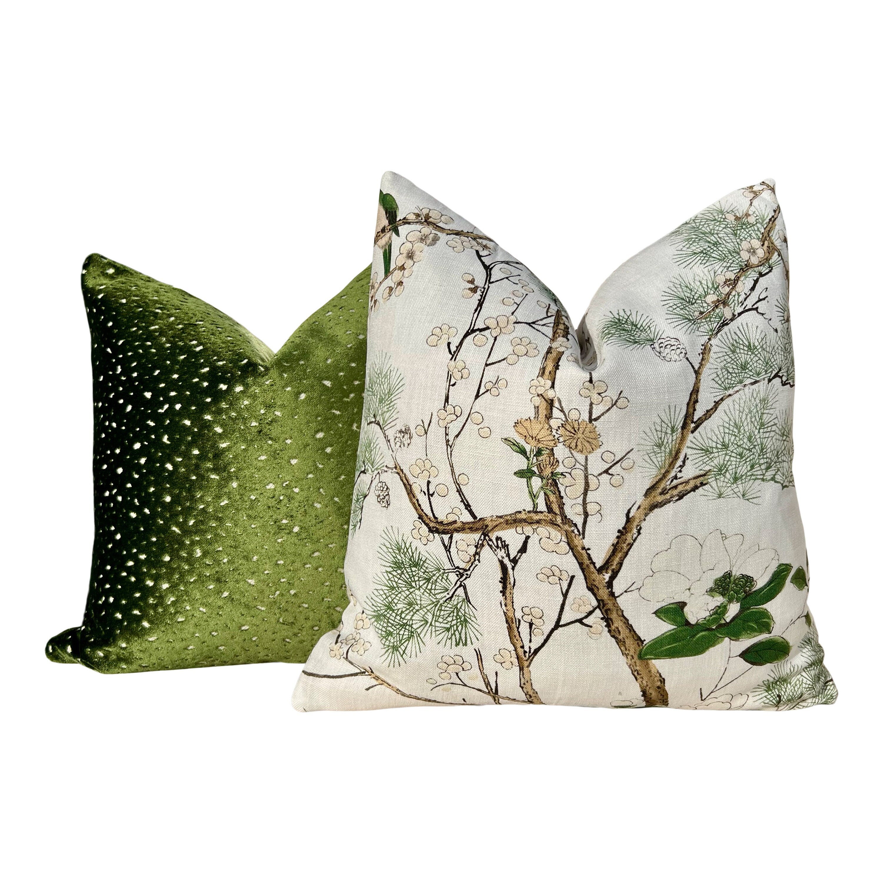 Designer Green Spotted Velvet Pillow. Accent Lumbar Animal Skin Pillow Designer Velvet Long Lumbar Pillow Decorative, Toss Throw Pillow