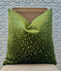 Designer Green Spotted Velvet Pillow. Accent Lumbar Animal Skin Pillow Designer Velvet Long Lumbar Pillow Decorative, Toss Throw Pillow