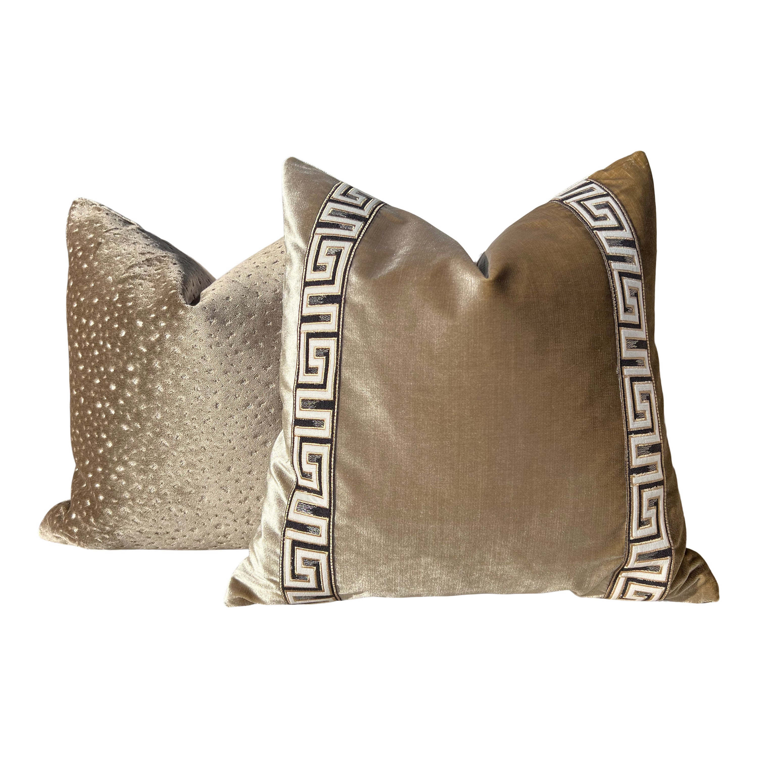Designer Beige Spotted Velvet Pillow. Accent Lumbar Animal Skin Pillow Fawn Designer Velvet Long Lumbar Pillow Decorative Toss Throw Pillow