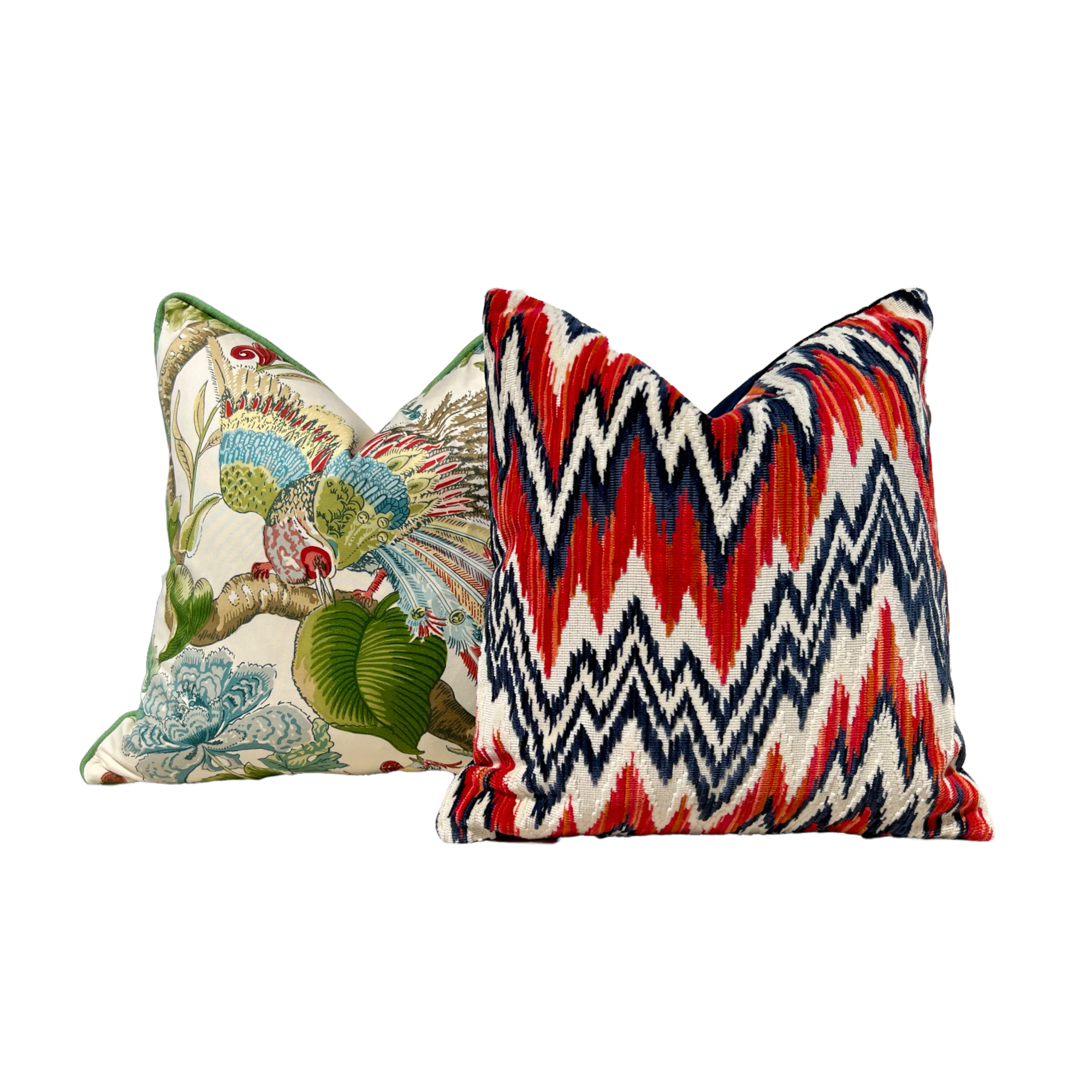 Schumacher Cranley Garden Pillow in Green.