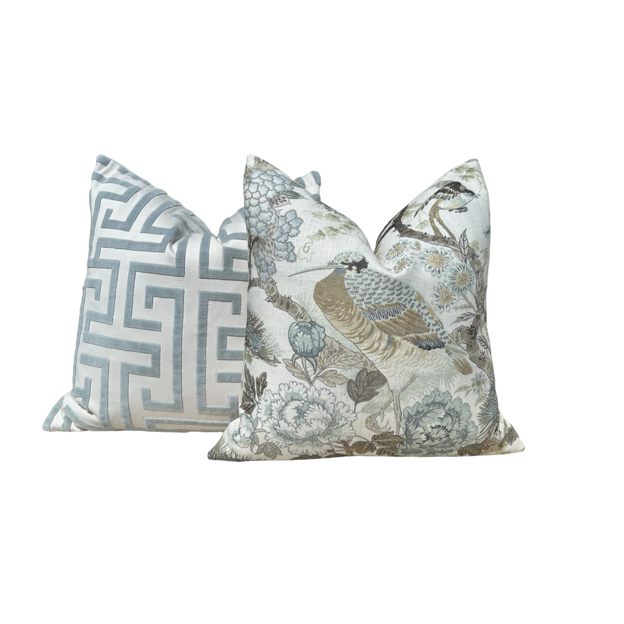 Scalamandre Shenyang Linen Pillow in Parchment.