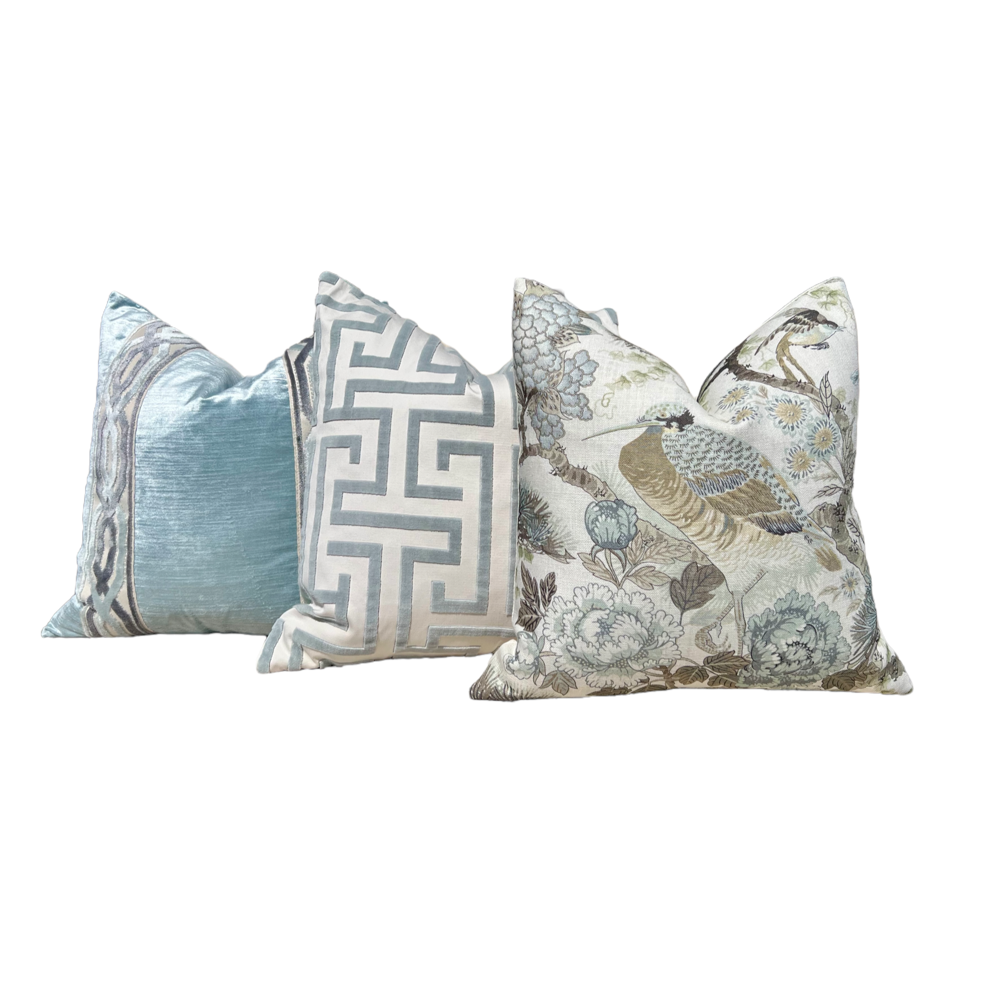 Scalamandre Shenyang Linen Pillow in Parchment.